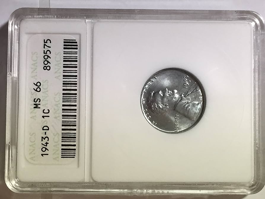Amazon.com: 1943-D US Steel Lincoln Cent Certified MS66